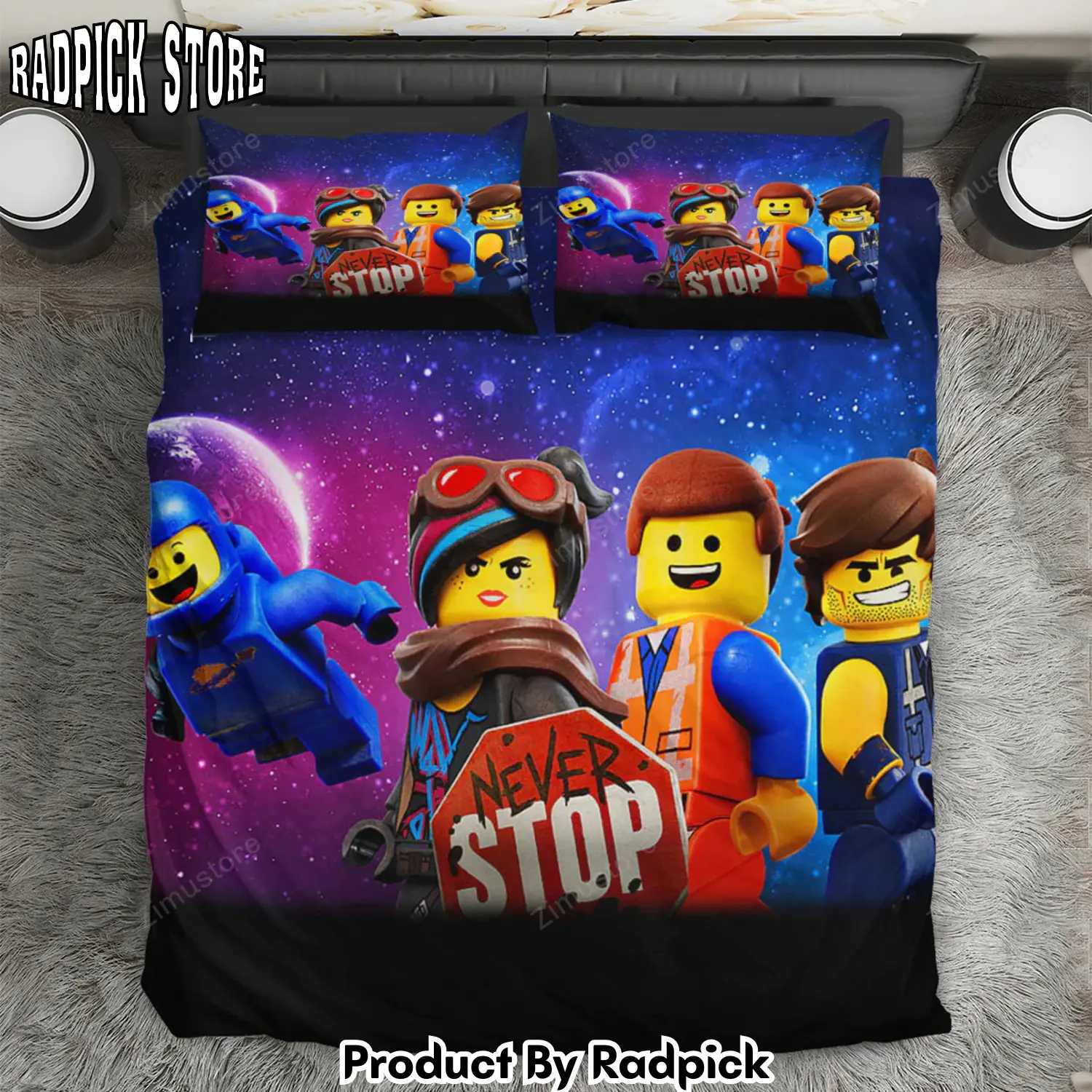 Radpick the lego movie poster 4 3pcs 3pcs bedding set duvet cover and pillow cases gift for fan rp3271106